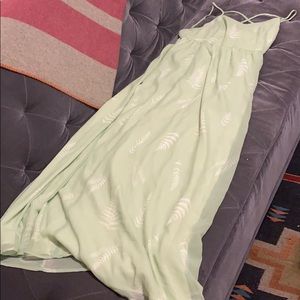Light Green ModCloth Maxi Dress sz L